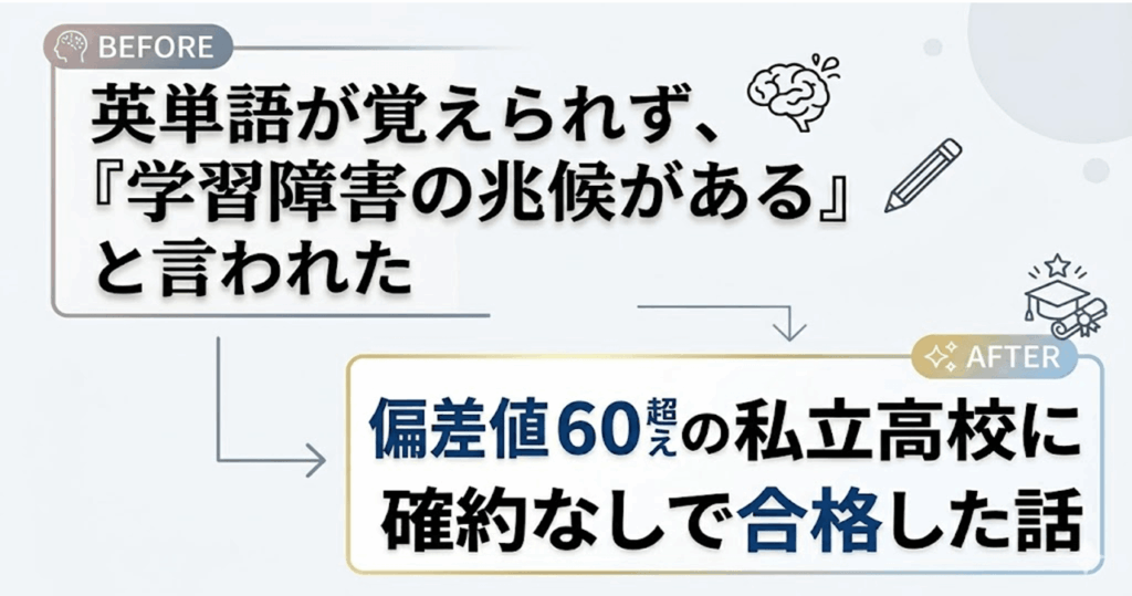 偏差値60の私立高校へ合格